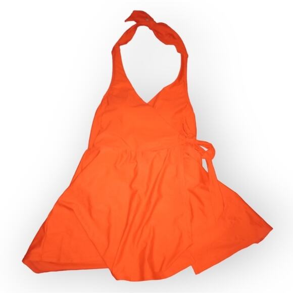 NWT J.Crew Halter Neck Side Tie One Piece Swim Dress Size 2 - Picture 1 of 2